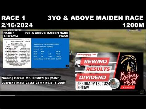 mmtci race result and dividend today|MMTCI RACE REWIND RESULTS AND DIVIDEND OF BATANG .